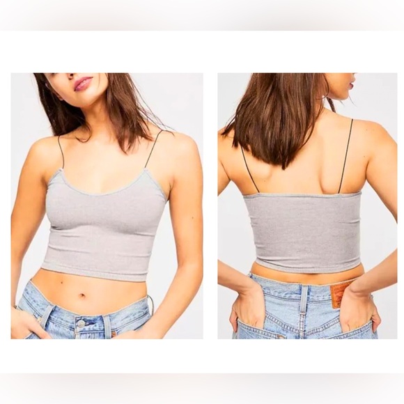 Free People Tops - NWOT! FREE PEOPLE Brami Skinny Strap Tank in Gray